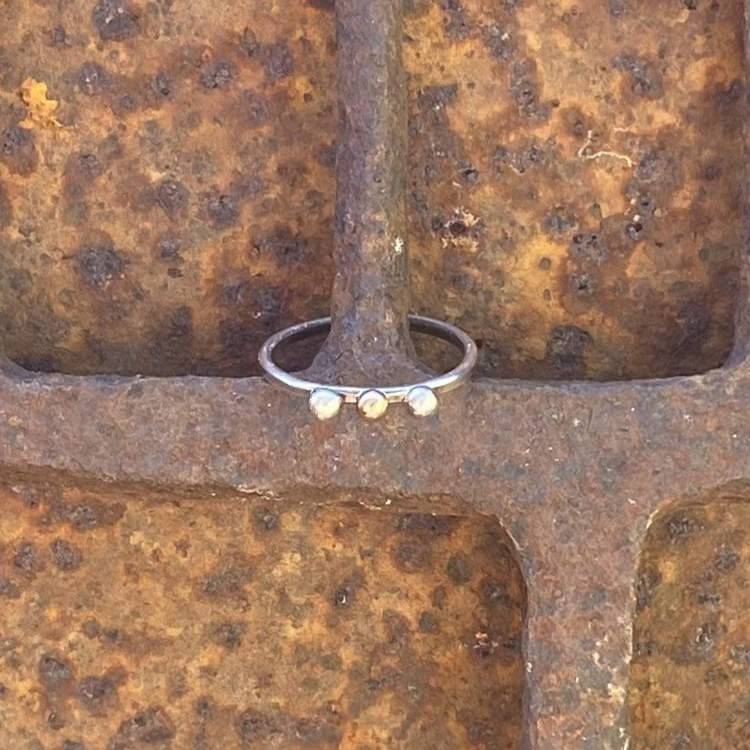 Simple dot ring with 14K center dot